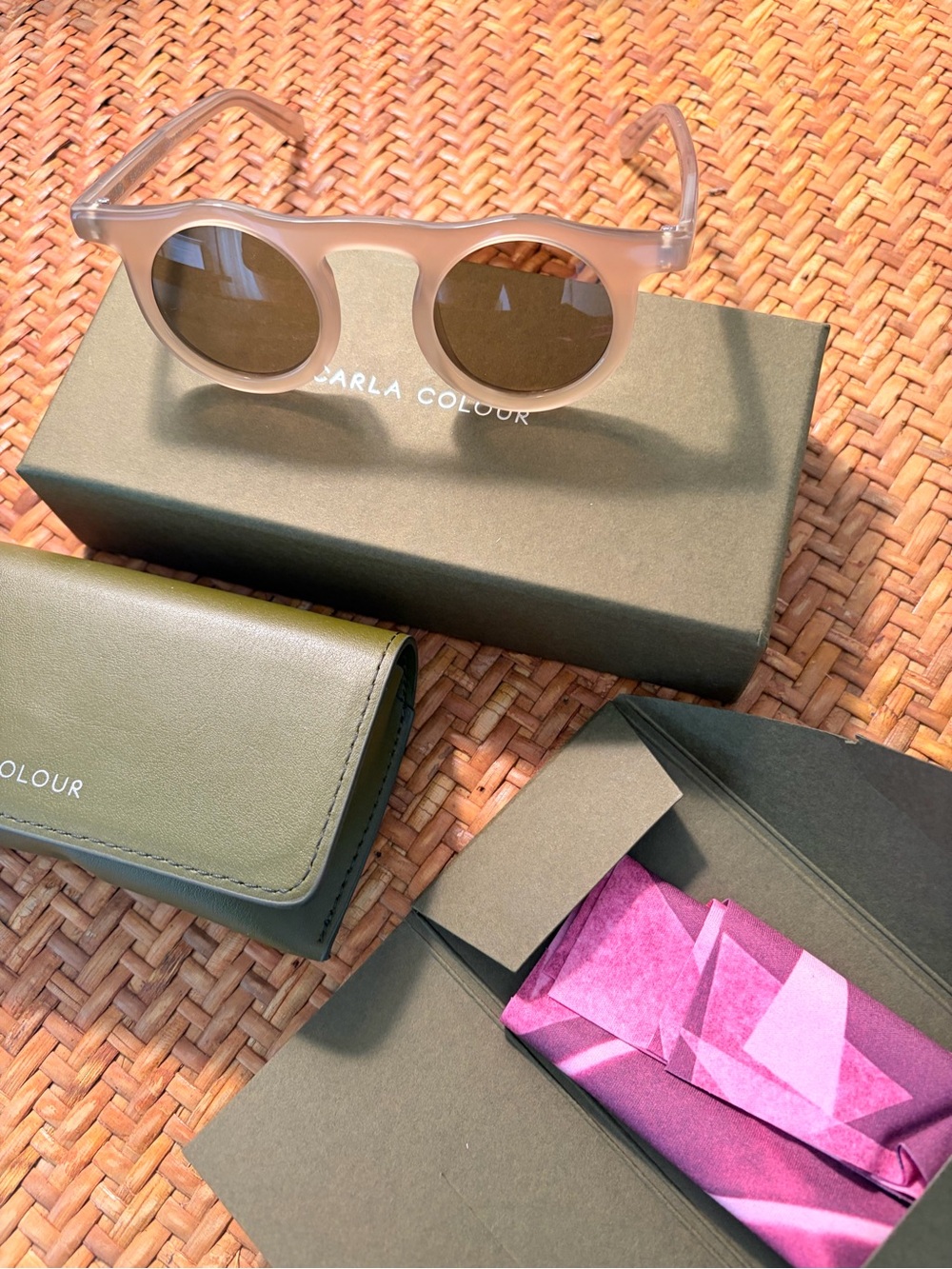 Carla Colour Lind Sunglasses in Sand. New in Box. - Picture 4 of 11